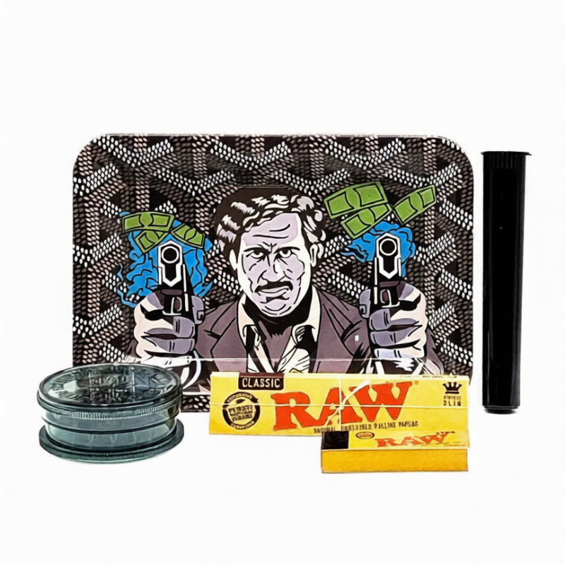 Gangsta Pablo Escobar Small Rolling Tray Set