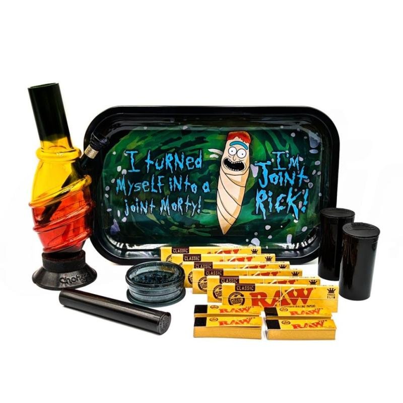 Rick & Morty Large Rolling Tray Bong Gift Set